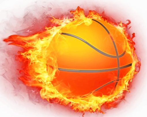 Basketball Fire paint by numbers