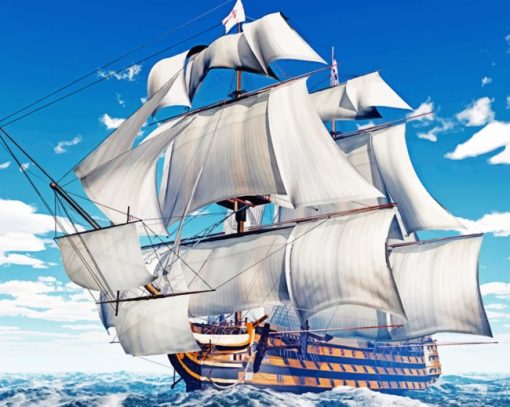 Beautiful Art Of Ship painting by numbers