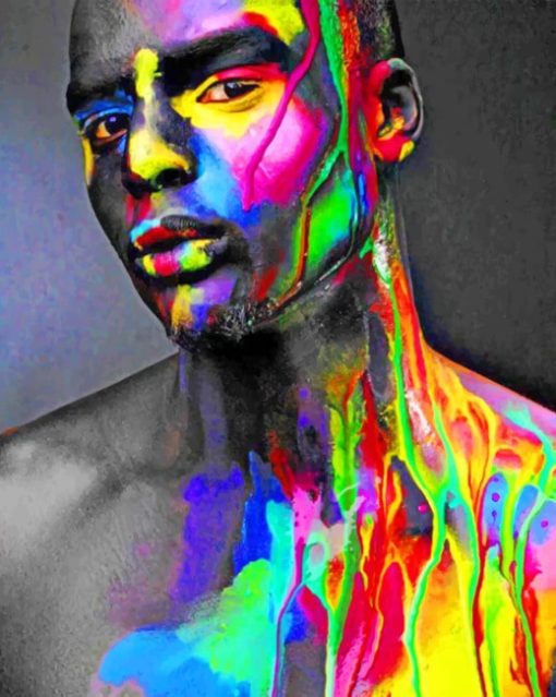 Black Man With Colors paint by numbers