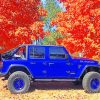 Blue Jeep Wrangler paint by numbers