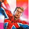 Captain Britain painting by numbers