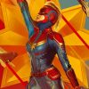 Captain Marvel painting by numbers