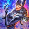 Catwoman And Cat paint by numbers