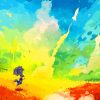 Multicolored Clouds painting by numbers