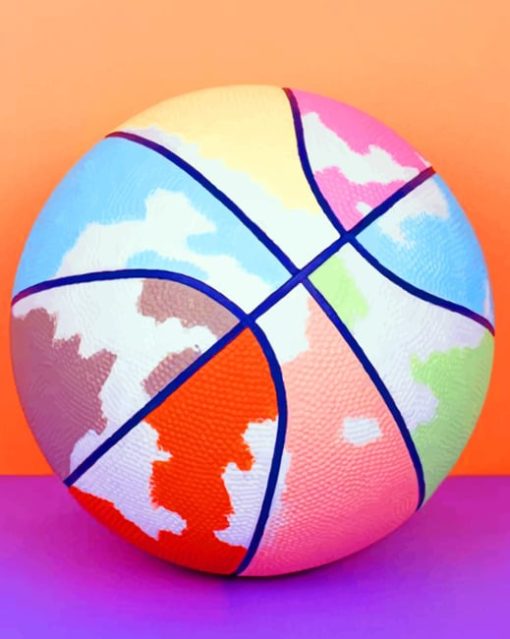 Colorful Basketball paint by numbers
