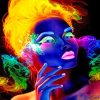 Colorful Neon Girl paint by numbers
