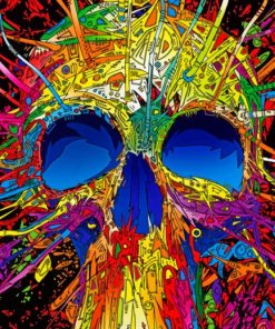 Colorful Skull painting by numbers