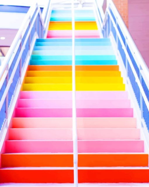 Colorful Stairs paint by numbers