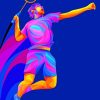 Colorful Tennis Player paint by numbers