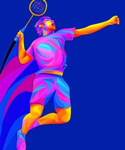 Colorful Tennis Player paint by numbers