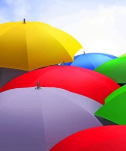 Colorful Umbrellas painting by numbers
