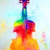 Colorful Violin Art paint by numbers