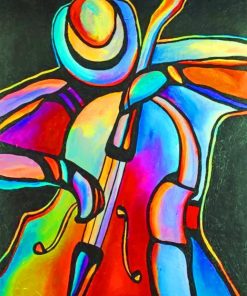 Colorful Guitarist Art paint by numbers
