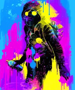 Colors Splash Graffiti Man paint by numbers