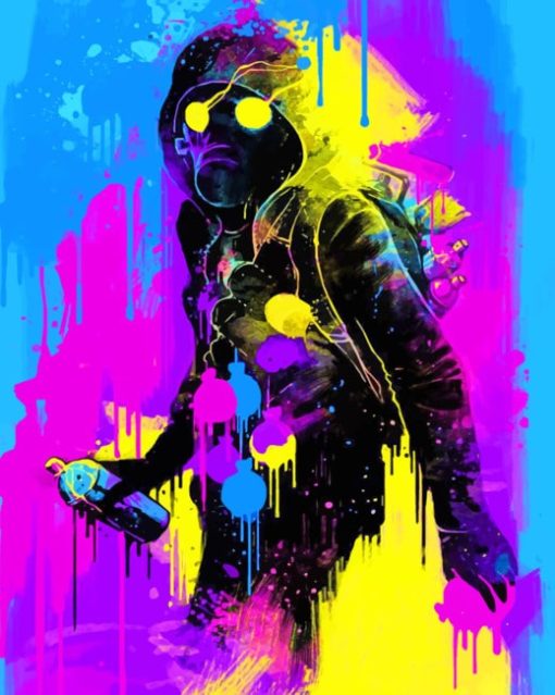 Colors Splash Graffiti Man paint by numbers