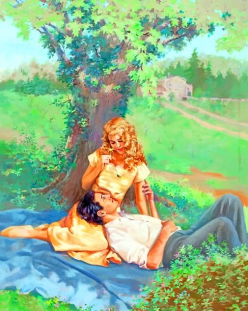 Couple In Romantic Picnic paint by numbers