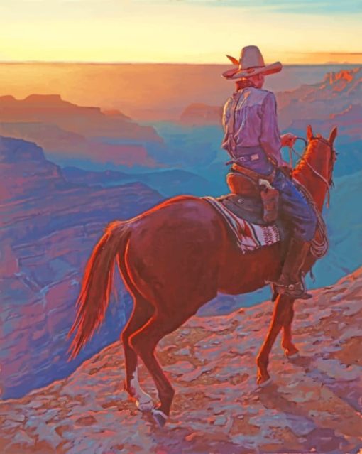 Cowboy On Horse paint by numbers