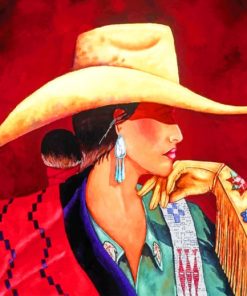 Cowgirl paint by numbers
