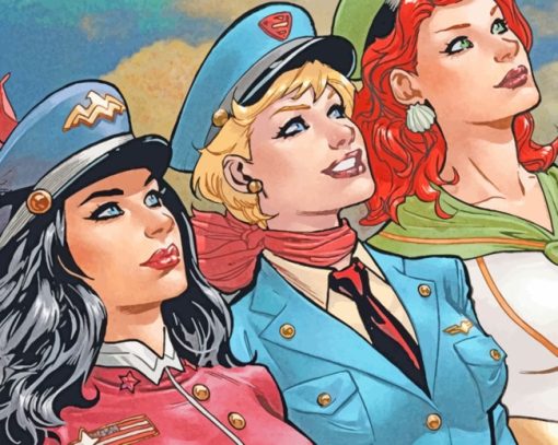 DC Bombshells painting by numbers