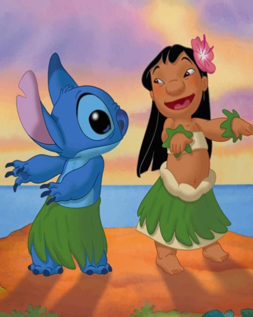 Dancing Lilo And Stitch paint by numbers