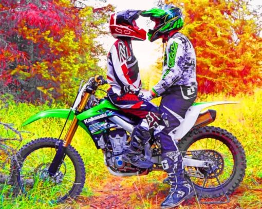 Dirt Bike Couple paint by numbers