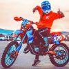 Dirt Bike Girl paint by numbers