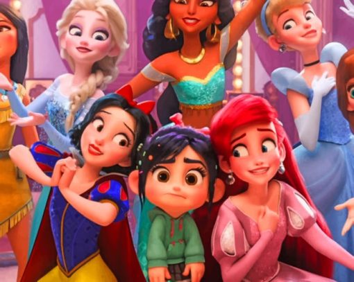 Princesses Of Disney Gathered paint by numbers