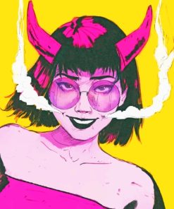 Evil Girl Pop Art paint by numbers
