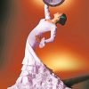 Flamenco Dancer With White Dress paint by numbers