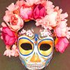 Floral Mexican Mask paint by numbers