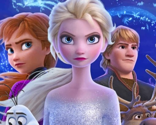 Frozen Queen With Anna And Kristoff painting by numbers