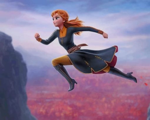 Character From Frozen Having A Leap paint by numbers