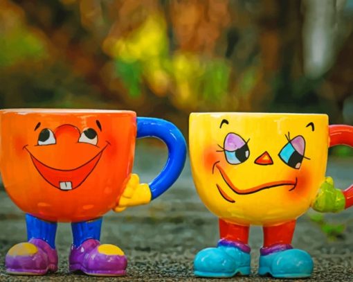 Two Funny Mugs paint by numbers