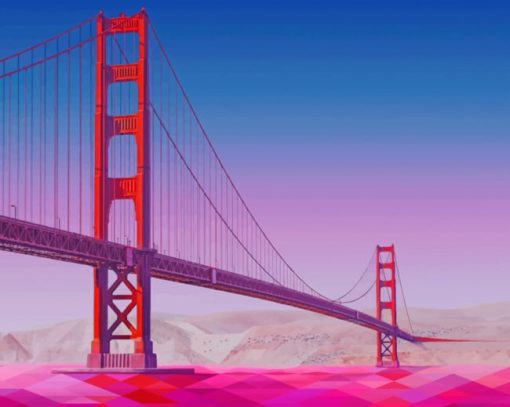 Golden Gate Bridge painting by numbers