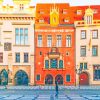 Gorgeous Facades Of Prague painting by numbers