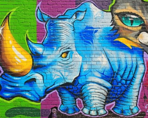 Rhino's Graffiti NEW Paint By Numbers - Canvas Paint by numbers
