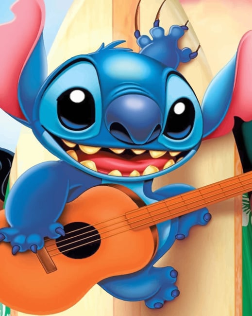 Happy Stitch - Animations Paint By Numbers - Painting By Numbers