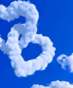 Heart Shaped Clouds painting by numbers
