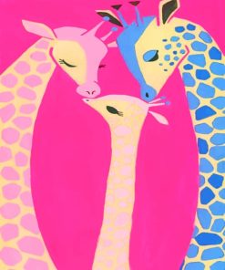 Illustration Giraffes paint by numbers