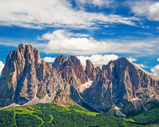 Italian Mountains paint by numbers