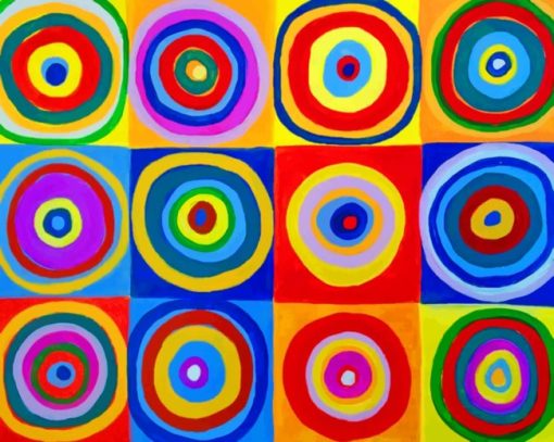 Kandinsky's Colorful Circles paint by numbers