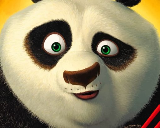 Close Up Kung Fu Panda painting by numbers