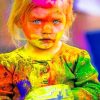 Little Girl In Holi Festival Of Colors paint by numbers