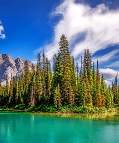 Emerald Canadian Lake paint by numbers