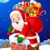 Santa Claus Bringing Gifts paint by numbers