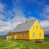 Icelandic Yellow House paint by numbers