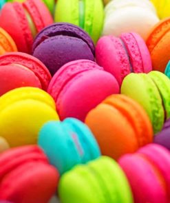 Diverse Colors Of Macarons Cake paint by numbers