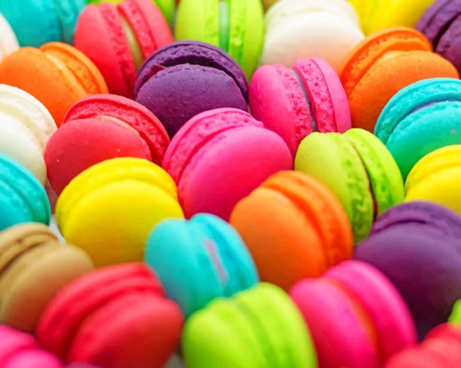 Diverse Colors Of Macarons Cake paint by numbers