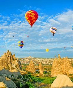 Turkish Hot Air Balloons paint by numbers