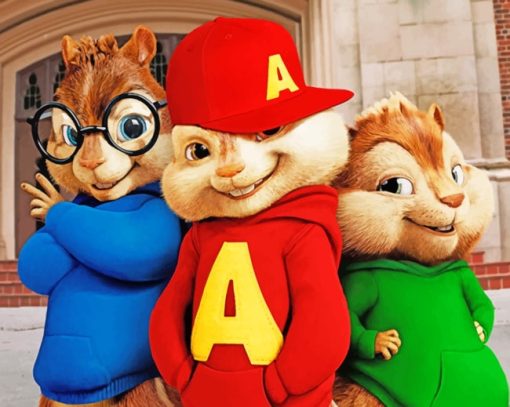 Alvin And The Chipmunks Trio paint by numbers